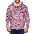 thumbnail image 1 of Honeii Sweet Heart Print Hoodies for Men, Pullover & Full Zip, Breathable Zip up Hoodie, Sweatshirt-Medium, 1 of 5