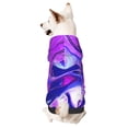 thumbnail image 1 of Honeii Swirl Print Blue Purple1 Print Small Dog Hoodies Pet Hooded Sweatshirts Fall Winter Puppy Cat Sweaters Warm Clothes for Small Dogs Outfits Costume-XX-Large, 1 of 7