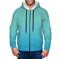 thumbnail image 1 of Honeii Teal Turquoise Print Hoodies for Men, Pullover & Full Zip, Breathable Zip up Hoodie, Sweatshirt-3X-Large, 1 of 5