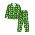 thumbnail image 1 of Honeii Tennis Balls print Women's Pajama Sets Long Sleeve Button Down Sleepwear Nightwear Soft Pjs Lounge Sets-Medium, 1 of 7
