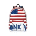 thumbnail image 1 of Honeii Thank You Veterans Print Canvas College Laptop Backpack, Durable Rucksack Travel Notebook Bag School Backpack Book Bag for Men Women-Small, 1 of 7