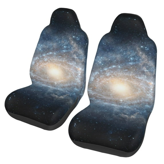 Honeii The Galaxy Print Car Seat Covers 2 Pieces, Full Set Universal Seat Covers for Cars, Waterproof Auto Seat Protectors