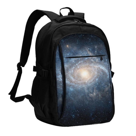 Honeii The Galaxy for Travel Laptop Backpack, Business Laptops Backpack with USB Charging Port, College High School Computer Bag for Men Women