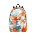 thumbnail image 1 of Honeii Three Goldfish Watercolor Splash Print Canvas College Laptop Backpack, Durable Rucksack Travel Notebook Bag School Backpack Book Bag for Men Women-Medium, 1 of 7