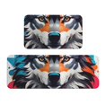 thumbnail image 1 of Honeii Tie-Dye Wolf Head Print Kitchen Mat [2 PCS] for Floor, Waterproof Non-Slip Rugs, Kitchen Decor,Standing Mat for Floor,Office, Sink, Laundry, 1 of 6