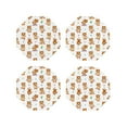 thumbnail image 1 of Honeii Tigers go in for Sports print Leather Coaster Set of 4, ideal for safeguarding your furniture from drinks spills and effortless cleanup-Octagon, 1 of 6