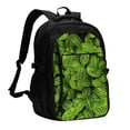 thumbnail image 1 of Honeii Tiny Green Fern Leaves for Travel Laptop Backpack, Business Laptops Backpack with USB Charging Port, College High School Computer Bag for Men Women, 1 of 7