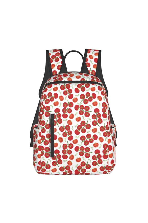 Tomato Print Lightweight Backpacks,Carry on Backpack,Durable Backpack for School, Work & Travel