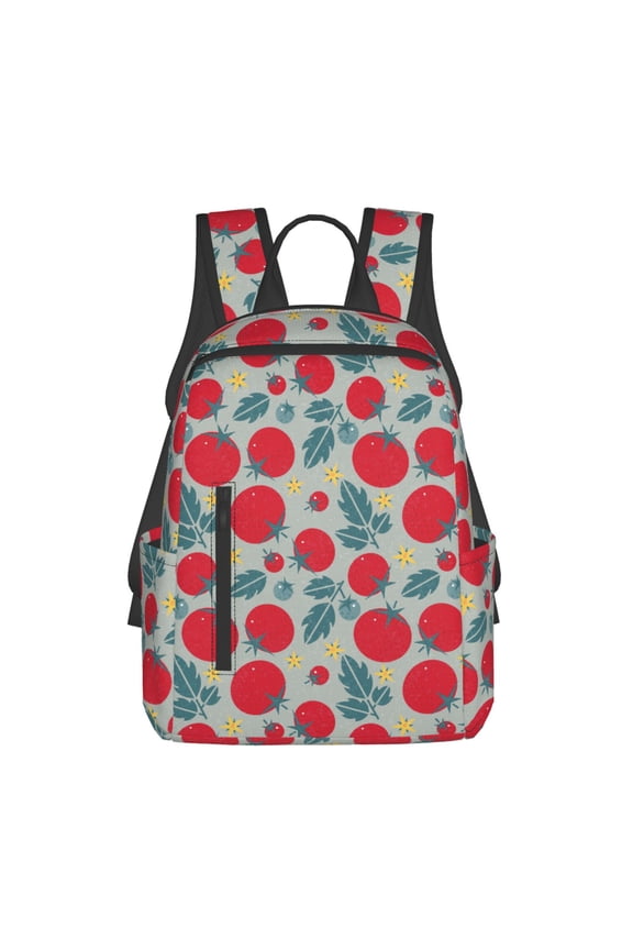 Tomato Print Lightweight Backpacks,Carry on Backpack,Durable Backpack for School, Work & Travel