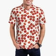thumbnail image 1 of Honeii Tomato print Polo Shirt, a classic short-sleeved, button-down golf shirt designed for men4X-Large, 1 of 6