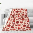 thumbnail image 1 of Honeii Tomatoes Print Fleece Blanket - Throw Blanket for Bed, Sofa, Couch, Camping, and Travel , Microplush Ultra Soft Warm Blanket-60"x50", 1 of 7