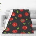 thumbnail image 1 of Honeii Tomatoes1 Print Fleece Blanket - Throw Blanket for Bed, Sofa, Couch, Camping, and Travel , Microplush Ultra Soft Warm Blanket-60"x50", 1 of 7