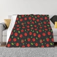 thumbnail image 1 of Honeii Tomatoes1 print throw blanket, crafted from cozy cotton flannel, offers versatile home decor as a bedding suitable for all seasons.-60"x50", 1 of 6
