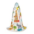 thumbnail image 1 of Honeii Travel Animals Print Poncho Cape, Cloak Coat, Snuggly Hooded Wearable Blanket, Hooded Cape For Teenagers,Halloween Costumes-Large, 1 of 7