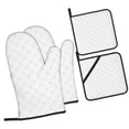 thumbnail image 1 of Honeii Travel Around The World Airplane Pattern Oven Mitts and Pot Holders, Silicone Oven Gloves,500 F Heat Resistant Oven Mitts Sets, 4PCS, 1 of 6