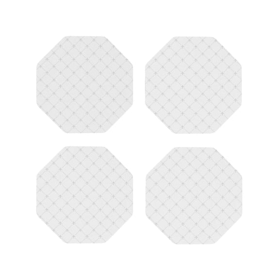 Honeii Travel Around The World Airplane Print Leather Coaster Set of 4, Ideal for Safeguarding Your Furniture from Drinks Spills and Effortless Cleanup-Octagon