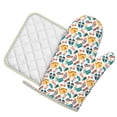 thumbnail image 1 of Honeii Travel Elements patten Oven Mitts and Pot Holders Sets, Baker Oven Mitts, Mittens for Kitchen Decor, Baking Lover over Gloves Gifts, 1 of 7