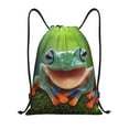 thumbnail image 1 of Honeii Tree Frog Print Drawstring Backpack,Drawstring Bags String Backpack Gym Cinch Sack Backpack Sport Bag Draw-Medium, 1 of 6