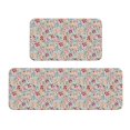 thumbnail image 1 of Honeii Trendy Floral Design Print Kitchen Mat [2 PCS] for Floor, Waterproof Non-Slip Rugs, Kitchen Decor,Standing Mat for Floor,Office, Sink, Laundry, 1 of 6