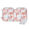 thumbnail image 1 of Honeii Tropical Corals Seahorse Print Car Sunshade for Windshield,Car Cover Sunshade Protector,Foldable Front Window Sun Visor,Fits Cars, SUVs, Trucks, 1 of 6