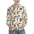 thumbnail image 1 of Honeii Tulips Flowers Pattern Womens Oversized Hoodies Long Sleeve Sweatshirts Pullover Fall Outfits with Pocket-Large, 1 of 7