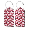 thumbnail image 1 of Honeii Tulips Flowers Print Leather Luggage Tag for Suitcases,ID Tags,Bag Tags for Luggage,Functional Travel Tag-2 PCS, 1 of 5
