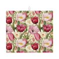 thumbnail image 1 of Honeii Tulips Flowers for Dish Drying Mat for Kitchen Counter, Non-slip Rubber Backed, Hide Stain Kitchen Super Absorbent Draining Mat, Dish Rack Pad, 1 of 8