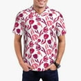 thumbnail image 1 of Honeii Tulips Flowers print Polo Shirt, a classic short-sleeved, button-down golf shirt designed for men3X-Large, 1 of 6