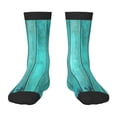 thumbnail image 1 of Honeii Turquoise Wooden2 Print Children's Colorful Socks,Unisex Kids and Toddlers' Cushioned Sock,Kids Athletic Crew Socks,for Everyday Wear and Sports, 1 of 5