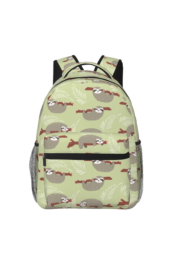 Twig Sloth Print Backpack for Both Men and Women, Basic Bookbag for College, Work, or Travel,Rucksack Computer Bag-One Size