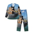thumbnail image 1 of Honeii Two Brave Cats Are Floating On The Sea Iceberg Pattern Mens Pajamas Set,2pcs Men's Lounge Long Sleeve Sleep Shirt and Pajama Bottoms Sleepwear Set,Mens Pjs Sets-XX-Large, 1 of 7