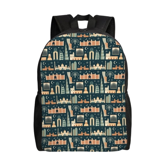 Honeii UAE Travel1 1 Print Laptop Backpack for Work, College, Travel, Daily Backpacks for Men Women, Sport Rucksack,Computer Bag