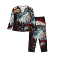 thumbnail image 1 of Honeii USA Bald Eagle print Women's Pajama Sets Long Sleeve Button Down Sleepwear Nightwear Soft Pjs Lounge Sets-Small, 1 of 7