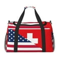 thumbnail image 1 of Honeii USA Switzerland Print Gym Bag,Carry on Weekender Overnight Bag, Travel Duffel Bags, Personal Item Travel Bag,Tote Bag,Workout Dance Bag, 1 of 7