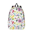 thumbnail image 1 of Honeii Undersea Seahorse Print Canvas College Laptop Backpack, Durable Rucksack Travel Notebook Bag School Backpack Book Bag for Men Women-Medium, 1 of 7