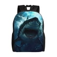 thumbnail image 1 of Honeii Undersea Shark Print Laptop Backpack for Work, College, Travel, Daily Backpacks for Men Women, Sport Rucksack,Computer Bag, 1 of 8