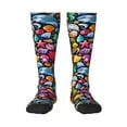 thumbnail image 1 of Honeii Underwater Diving Animals Print Long Socks,Novelty Design Socks Gift for Men and Women,Crew Socks,Calf Socks, 1 of 6