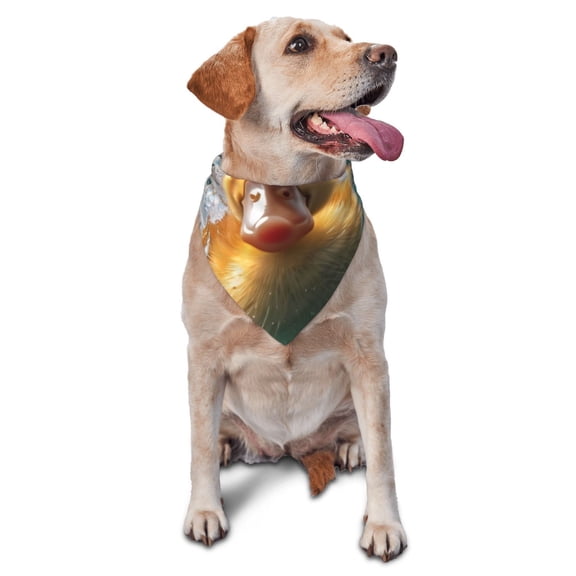 Honeii Underwater Swimming Duck print Pet Bandanaa stylish triangle accessory perfect for small to large dogs, puppies, and even cats