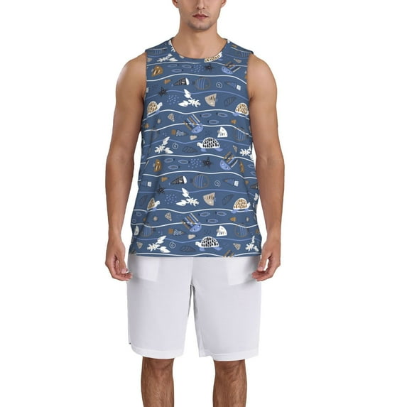 Honeii Underwater World Animals print basktball shirt for men and women, Unisex basketball jersey for Theme party-3X-Large