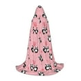 thumbnail image 1 of Honeii Valentine'S Day Panda Print Poncho Cape, Cloak Coat, Snuggly Hooded Wearable Blanket, Hooded Cape For Teenagers,Halloween Costumes-Large, 1 of 7