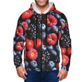 thumbnail image 1 of Honeii Variety Of Fruits And Berries Print Hoodies for Men, Pullover & Full Zip, Breathable Zip up Hoodie, Sweatshirt-Large, 1 of 5