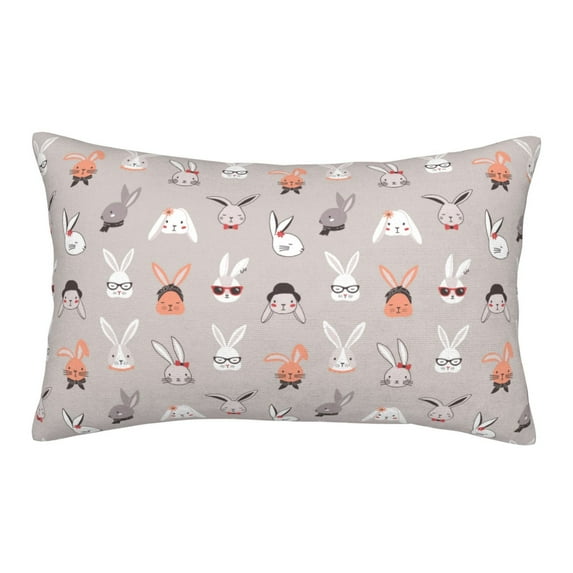 Honeii Various Rabbits Decorative Throw Pillow Case - Elevate Your Couch, Sofa, or Bed with Stylish Home Decor, Perfect Gift Idea-