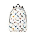 thumbnail image 1 of Honeii Various Rooster Print Canvas College Laptop Backpack, Durable Rucksack Travel Notebook Bag School Backpack Book Bag for Men Women-Small, 1 of 7