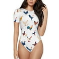 thumbnail image 1 of Honeii Various Rooster Print Women's Crew Neck Short Sleeve Bodysuit Fashion T-shirt Tops-Medium, 1 of 7