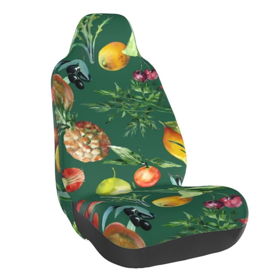 Honeii Vegan Print Car Seat Cover,Car Interior Covers,Universal Fit Seat Protector, Compatible with Most Cars, SUVs, Trucks, and Vans