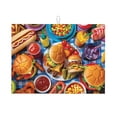 thumbnail image 1 of Honeii Vibrant Picnic Food Spread Print Kitchen Drying Mat Coffee Bar Mat Hide Stain Coffee Maker Mat for Countertops Coffee Pot Dish Drying Mat, 1 of 7