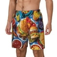 thumbnail image 1 of Honeii Vibrant Picnic Food Spread Print Men's Swim Shorts,Mens Swim Trunks,Breathable Mesh Beach Shorts for Swimming,Surfing, and Beach Activities-3X-Large, 1 of 6