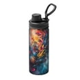 thumbnail image 1 of Honeii Vibrant Rooster Painting Print 18OZ Sports Insulated Kettle,Double-Walled Stainless Steel Water Bottle with Leak-Proof Lid, Perfect for Outdoor, Sports, and Travel, 1 of 7
