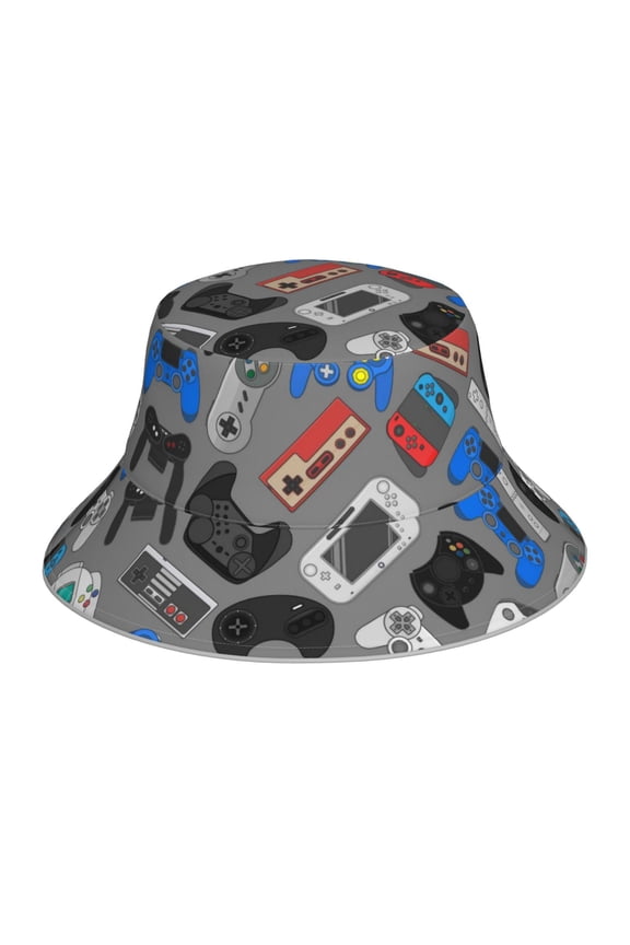 Video Game for Unisex Bucket Hat Waterproof Rain Hat Reversible Shiny Rave Bucket Hat for Concert Festival Boonie Cap