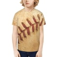 thumbnail image 1 of Honeii Vintage Baseball Print Kids Boy T-Shirt,Breathable Round Neck Tee,Stylish Summer Tee for Boys, for Outdoor Activities and Casual Wear, 1 of 7